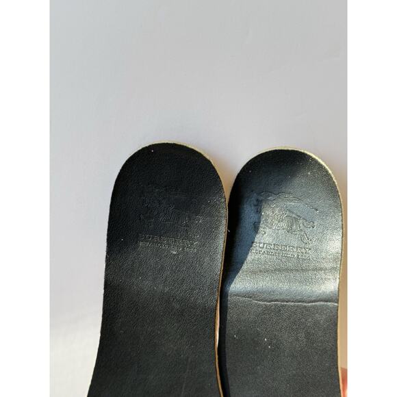 Burberry Plaid Lined Rain Boots Beige Rubber Equestrian Buckle Women’s EU 37 - Picture 8 of 16